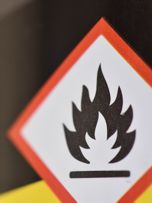 Gefahrstoff GHS Aufkleber feuergefährlich